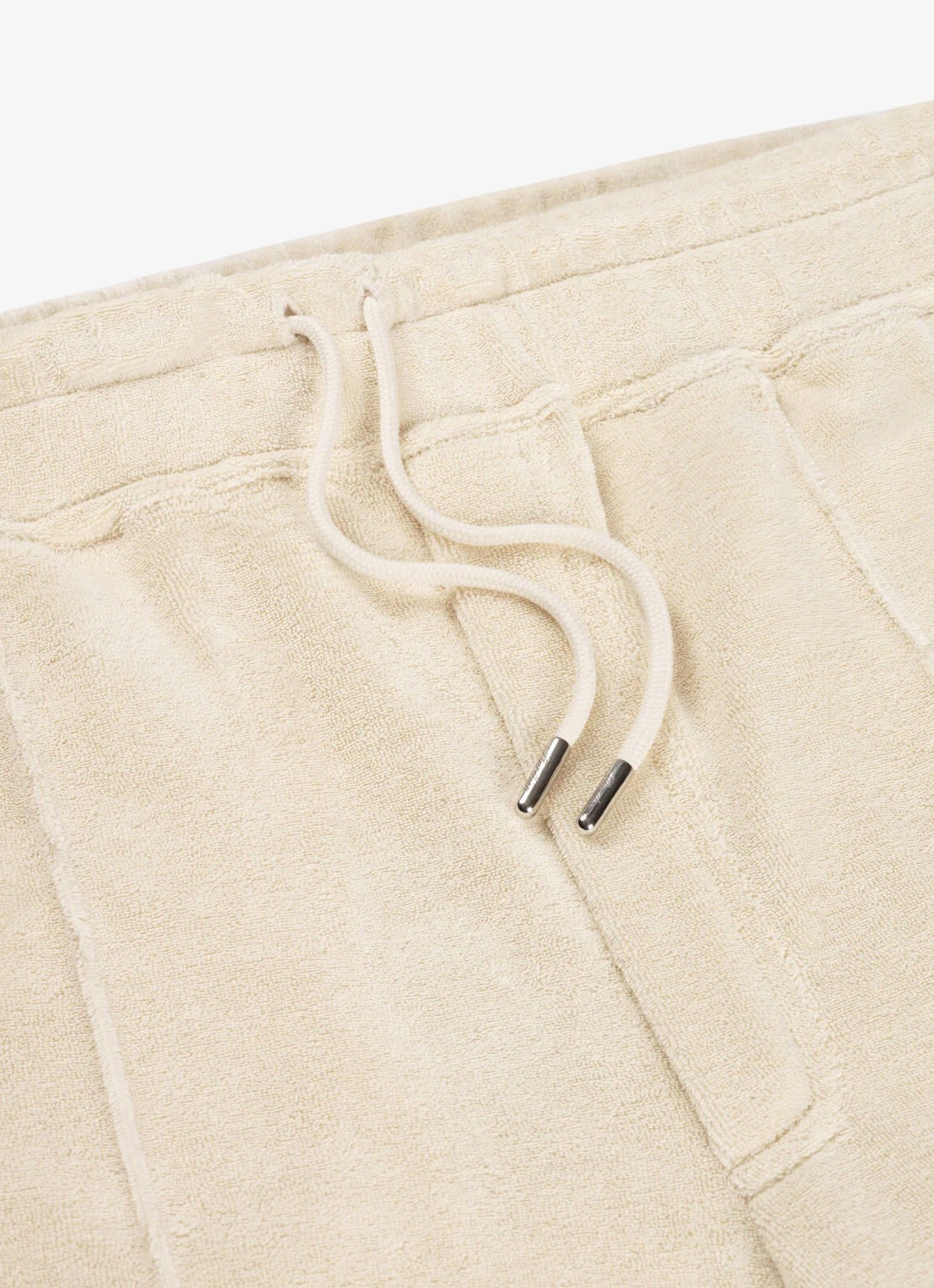 Aurélien Terry straight fit korte broek van badstof - detail 2 shell-101