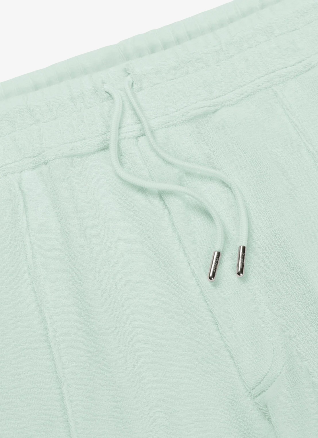 Aurélien Terry straight fit korte broek van badstof - detail 4 light aqua-456