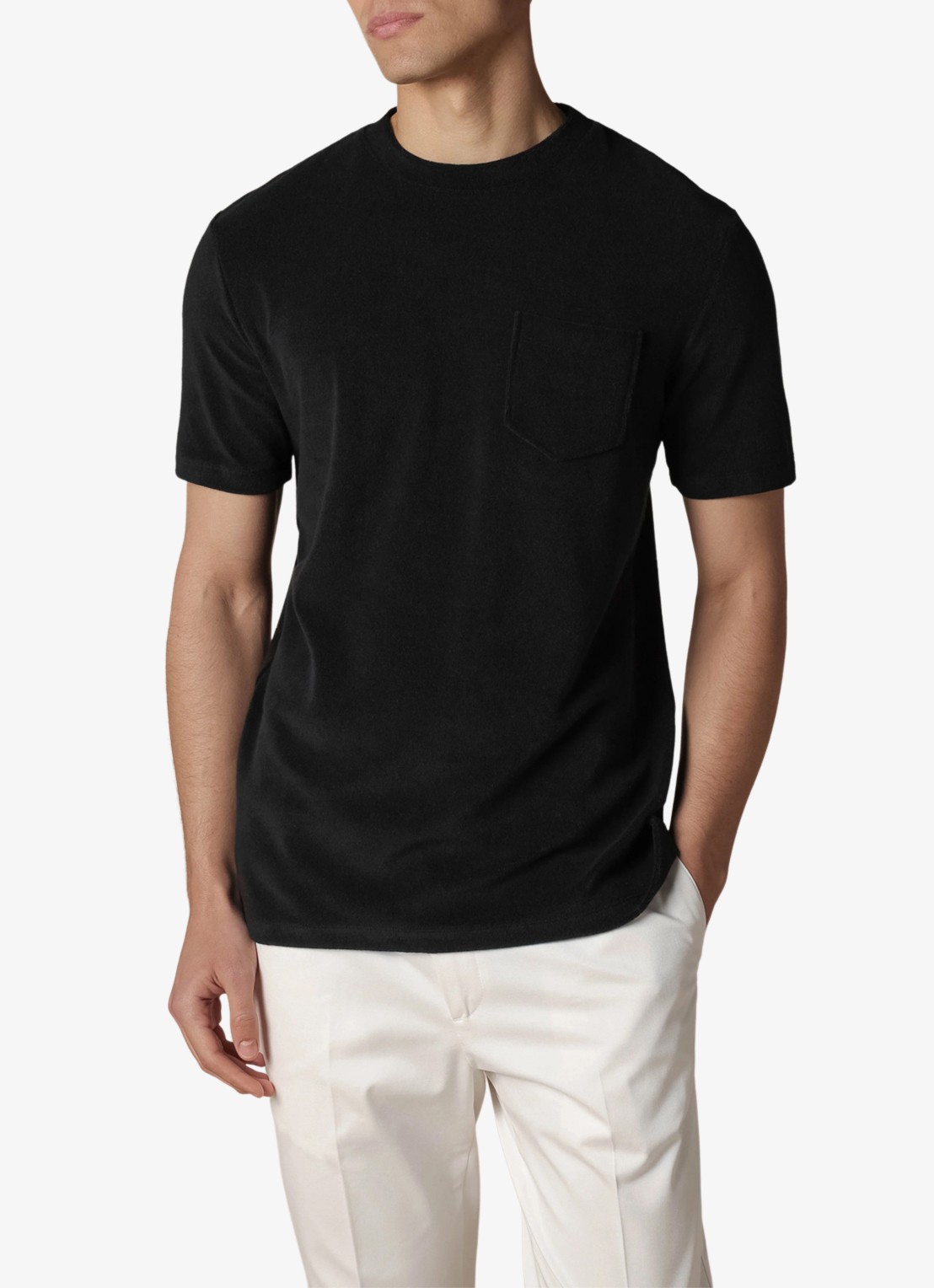 Aurélien Terry Towelling T-Shirt - detail 4 black-1