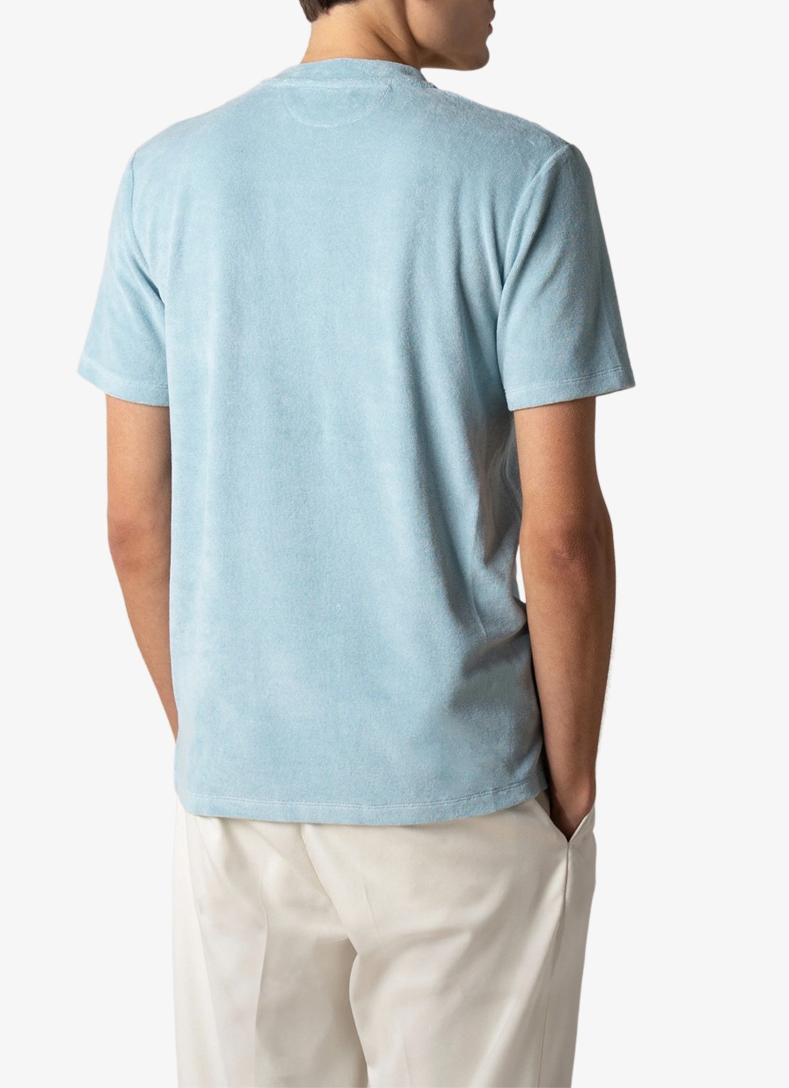 Aurélien Terry Towelling T-Shirt - achterkant 6 blue turquoise-441