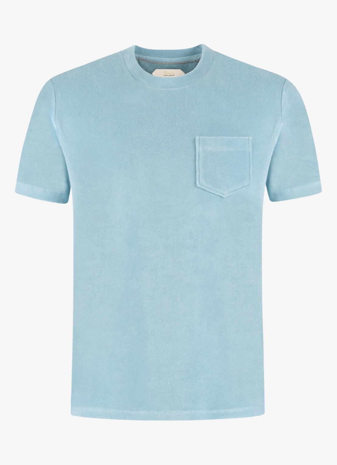 Aurélien Terry Towelling T-Shirt - voorkant 4 blue turquoise-441