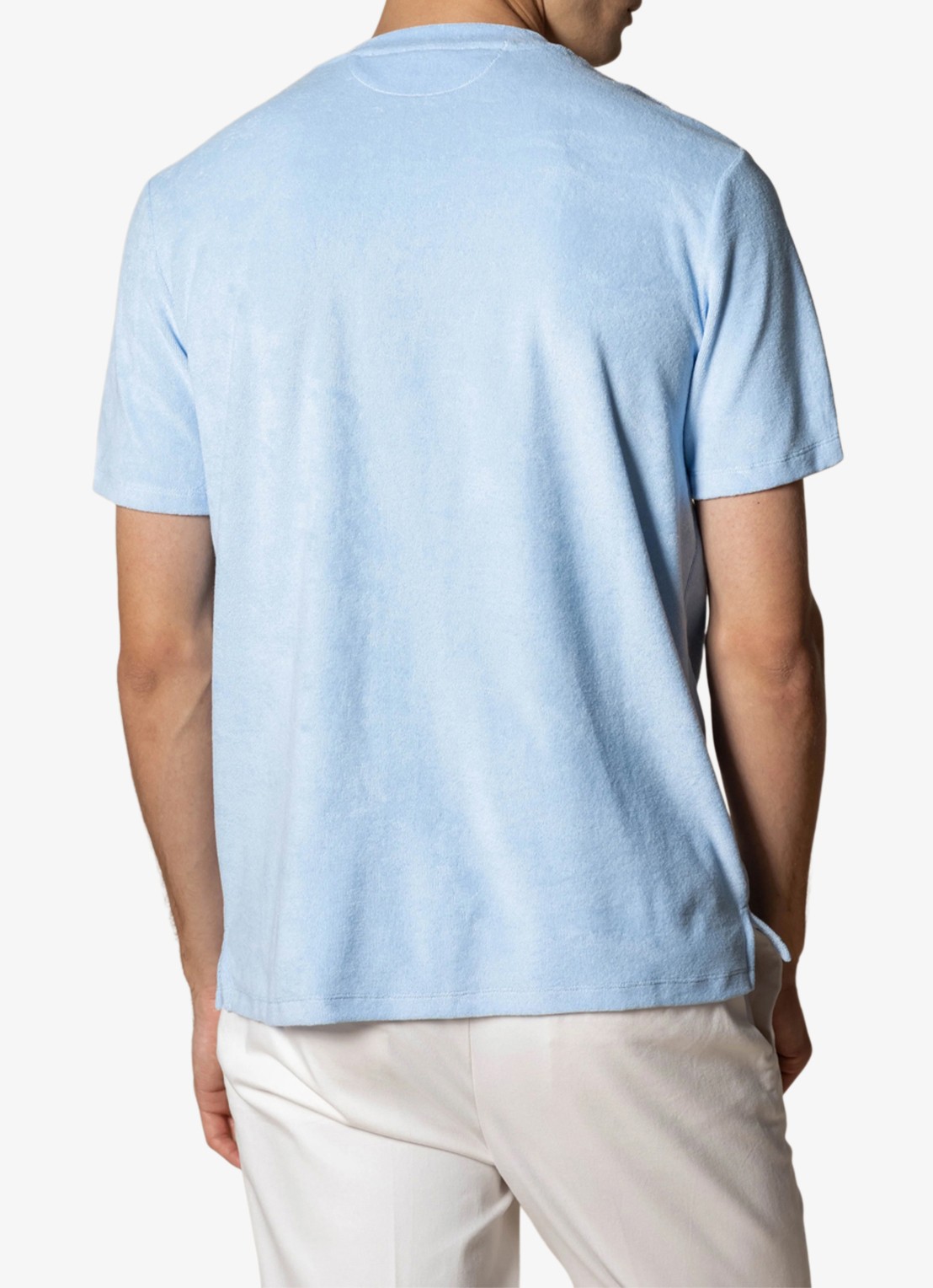 Aurélien Terry Towelling T-Shirt - achterkant 3 light blue-450