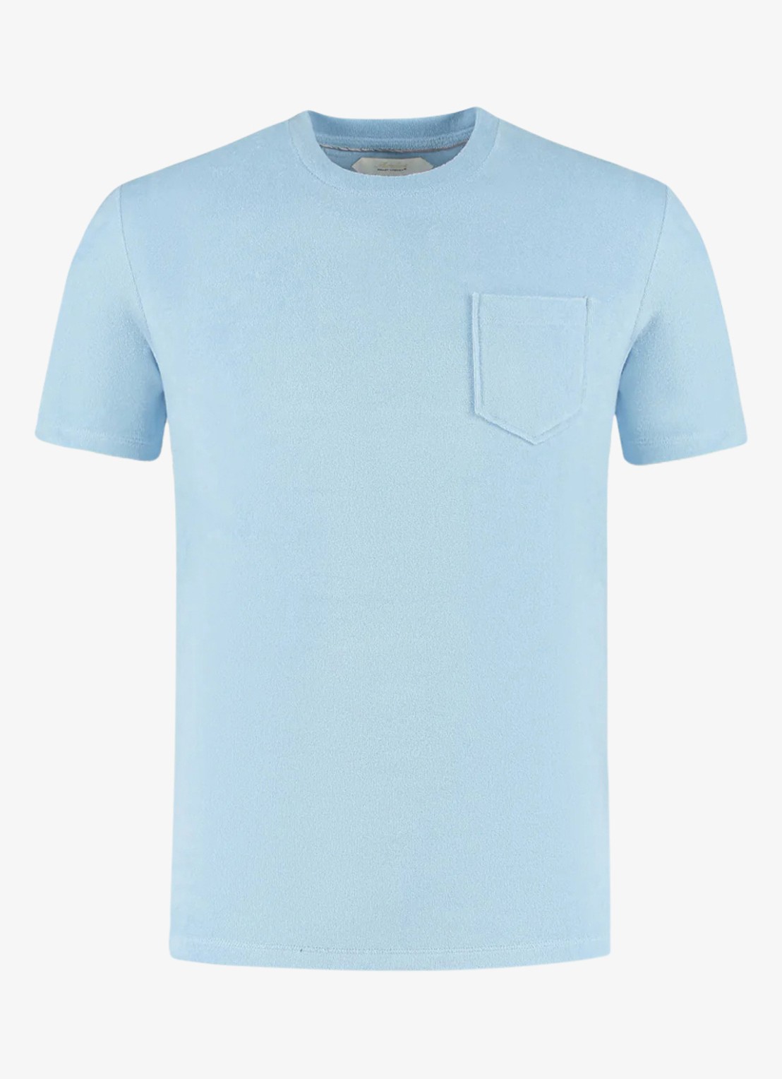 Aurélien Terry Towelling T-Shirt - voorkant 4 light blue-450