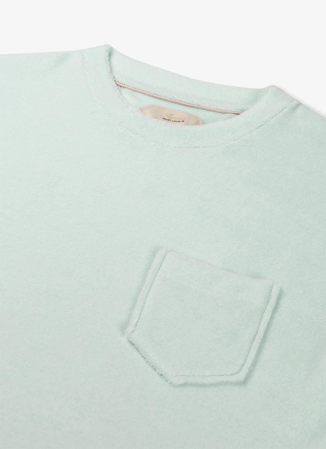 Aurélien Terry Towelling T-Shirt - detail 2 light aqua-456
