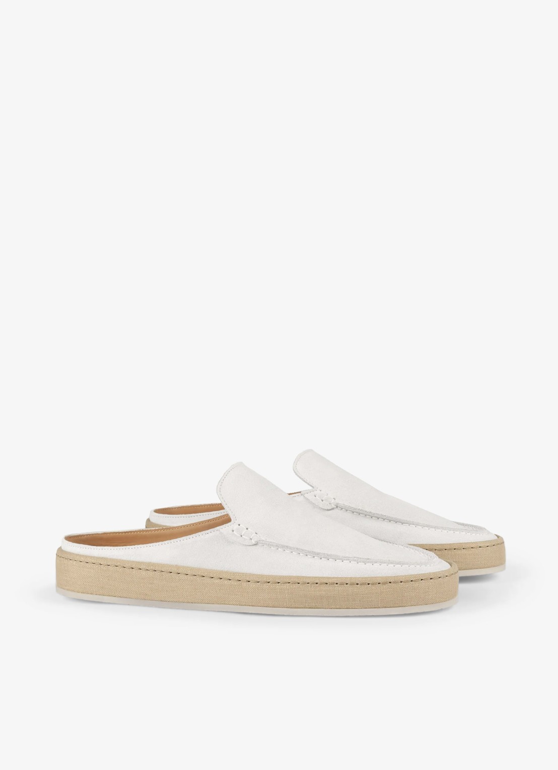 Aurélien Voyager loafer van suède - voorkant 4 white-110 / wit