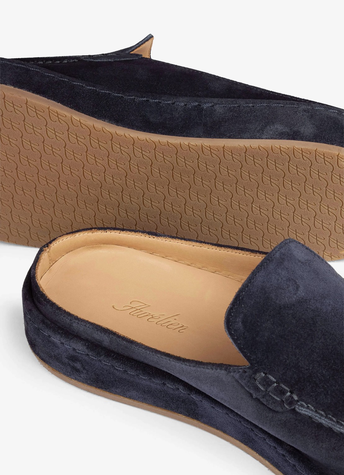 Aurélien Voyager loafer van suède - detail 2 navy-410 / blauw