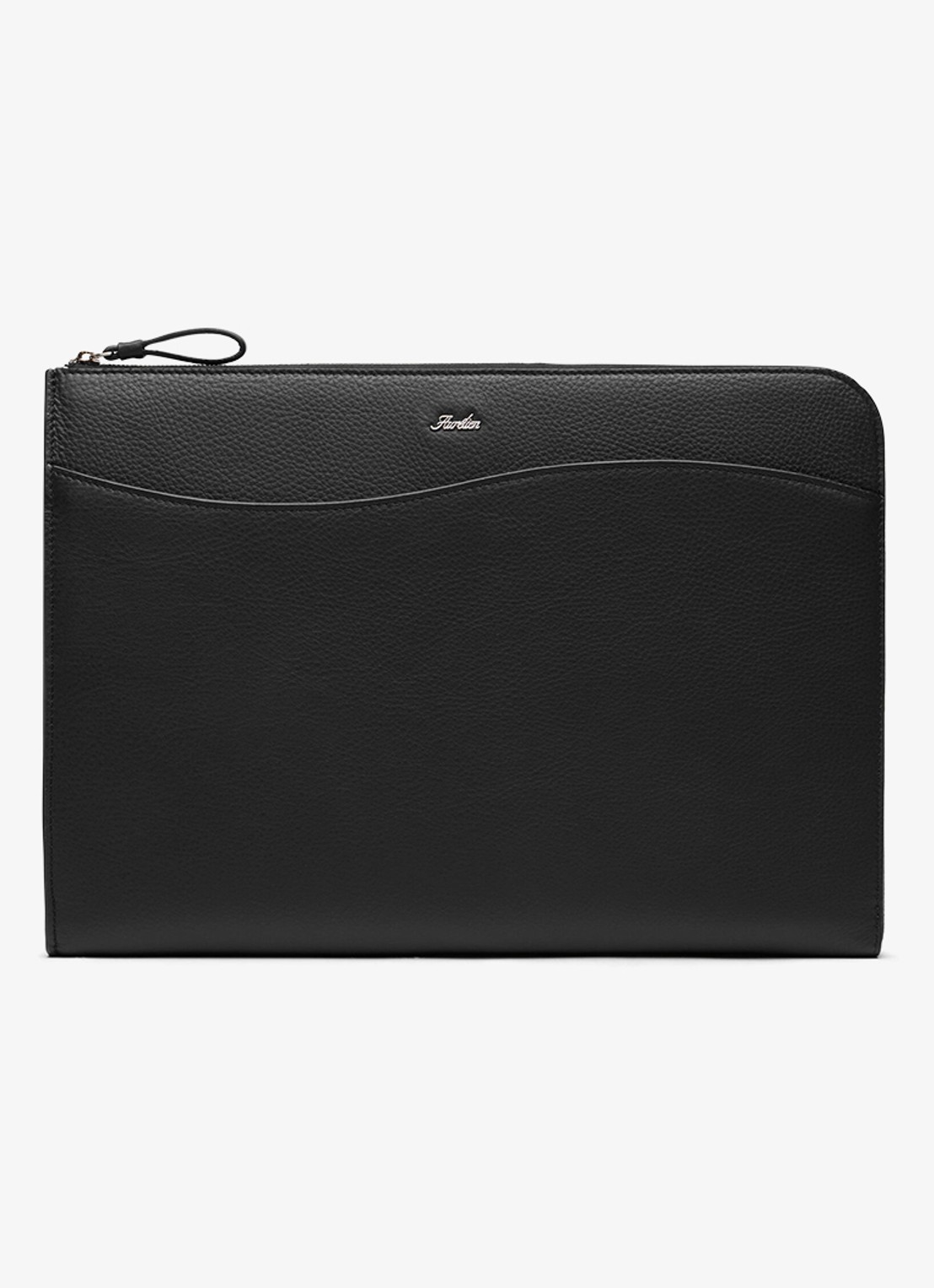 Aurélien Wave handtas van kalfsleer - voorkant black-1 / zwart