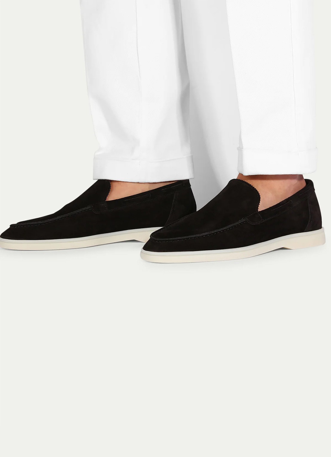 Aurélien Yacht loafer van suède - voorkant 5 black-1 / zwart