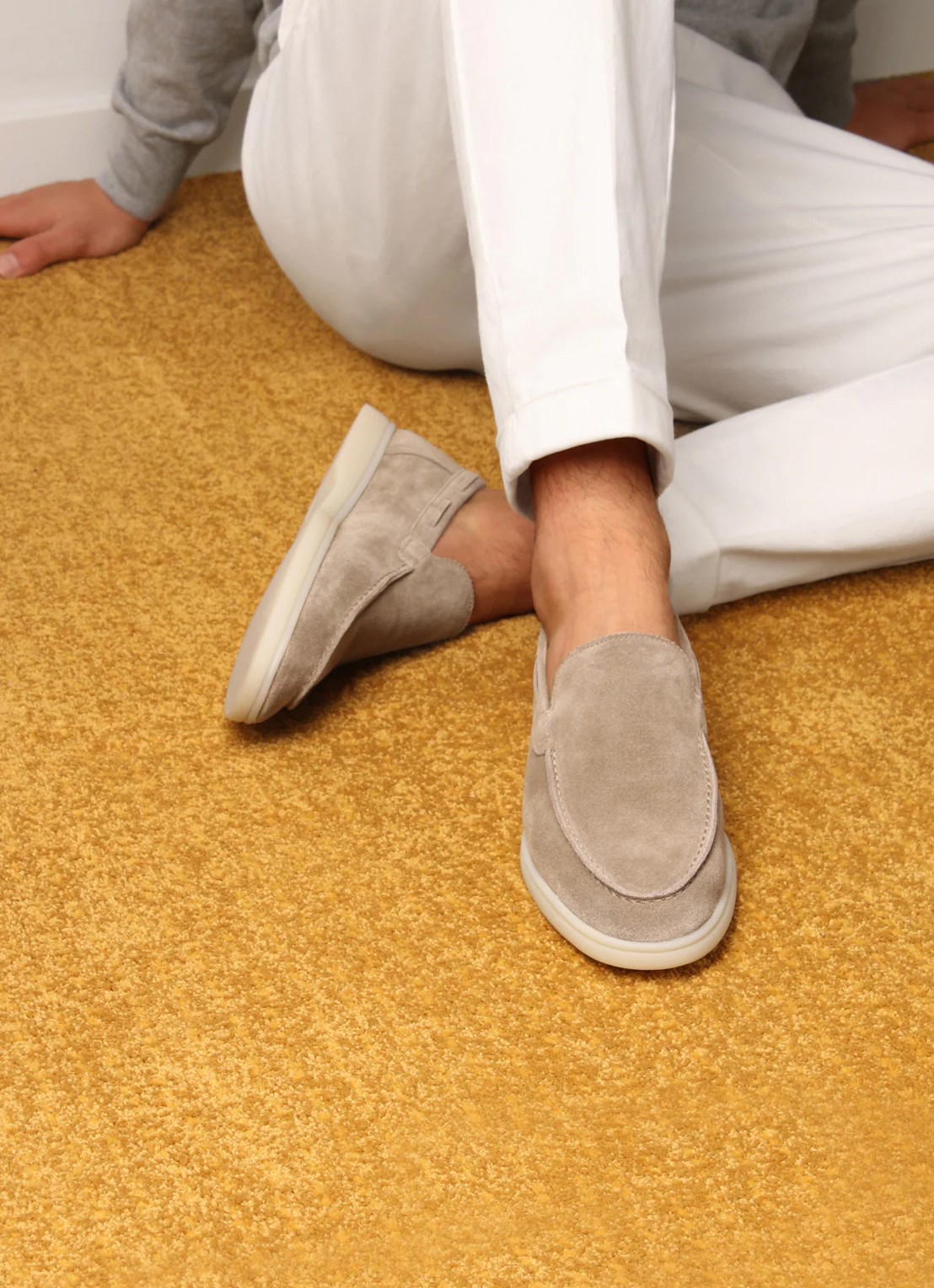 Aurélien Yacht loafer van suède - detail 5 light grey-50