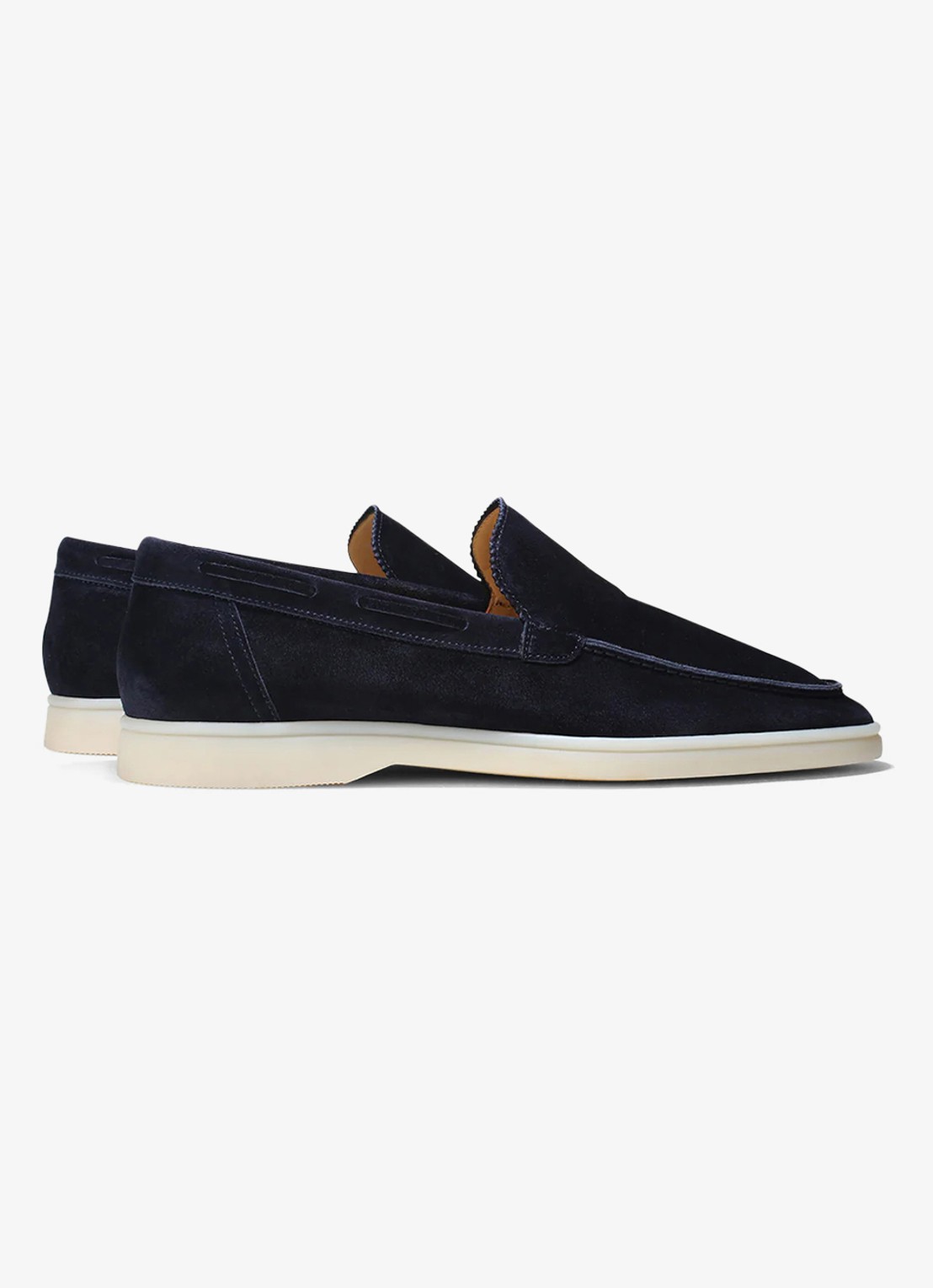 Aurélien Yacht loafer van suède - achterkant 6 navy-410 / blauw