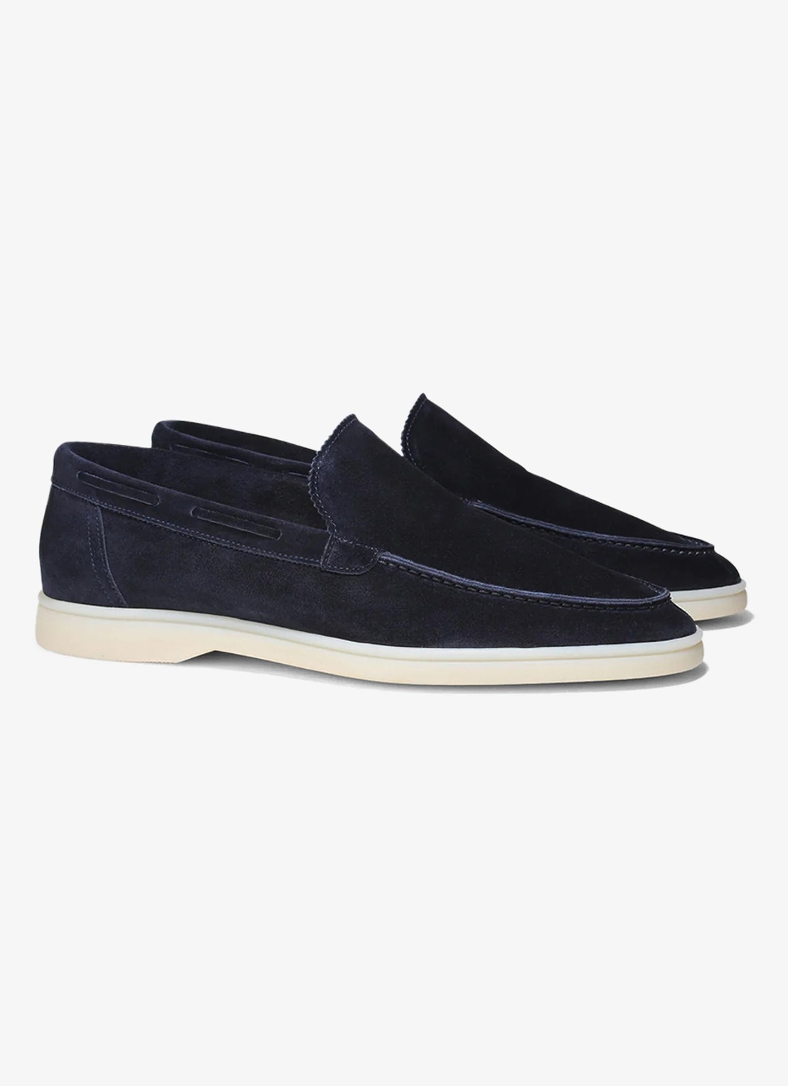 Aurélien Yacht loafer van suède - detail navy-410 / blauw