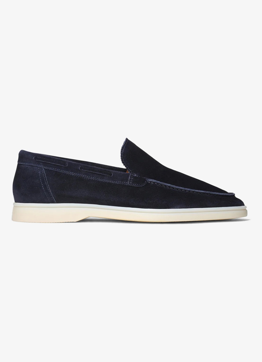 Aurélien Yacht loafer van suède - voorkant 4 navy-410 / blauw
