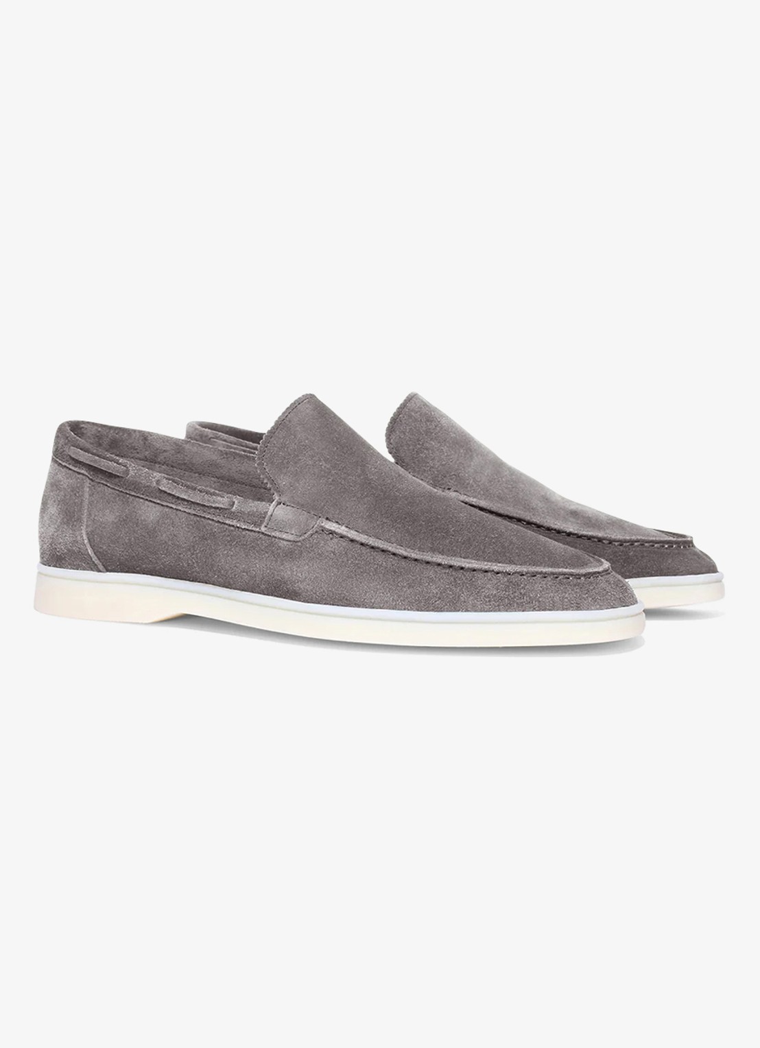 Aurélien Yacht loafer van suède - detail 2 grey-60 / grijs