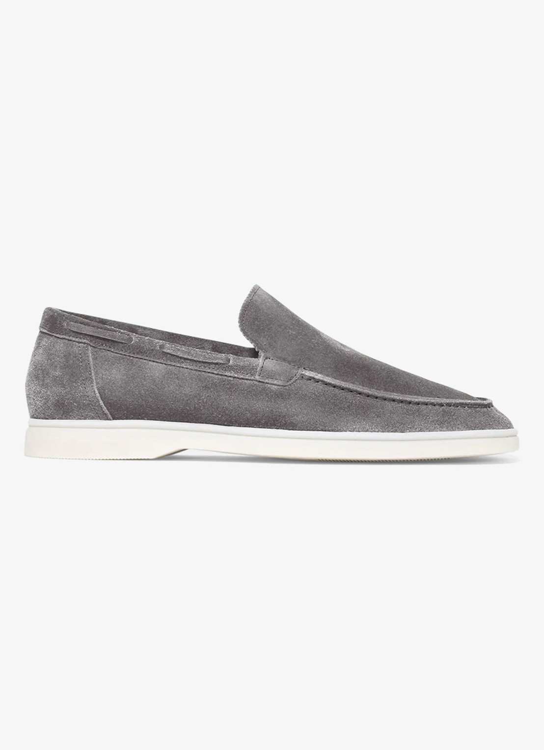 Aurélien Yacht loafer van suède - voorkant 4 grey-60 / grijs