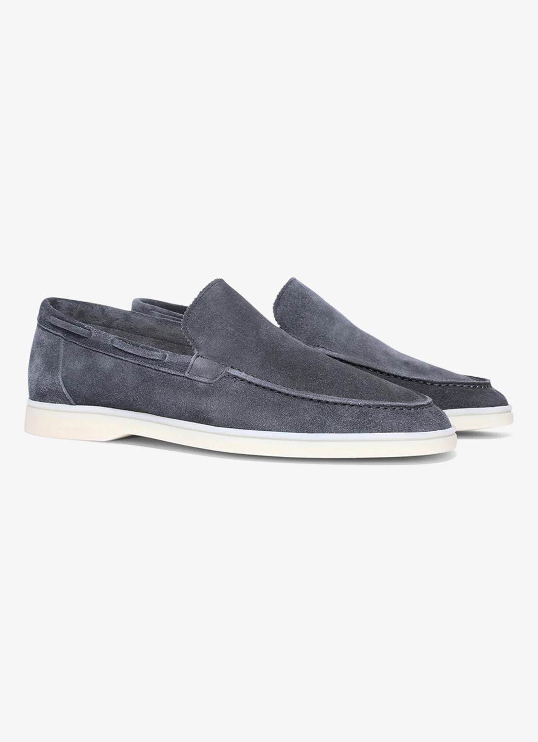 Aurélien Yacht loafer van suède - detail 4 steel blue-400 / blauw
