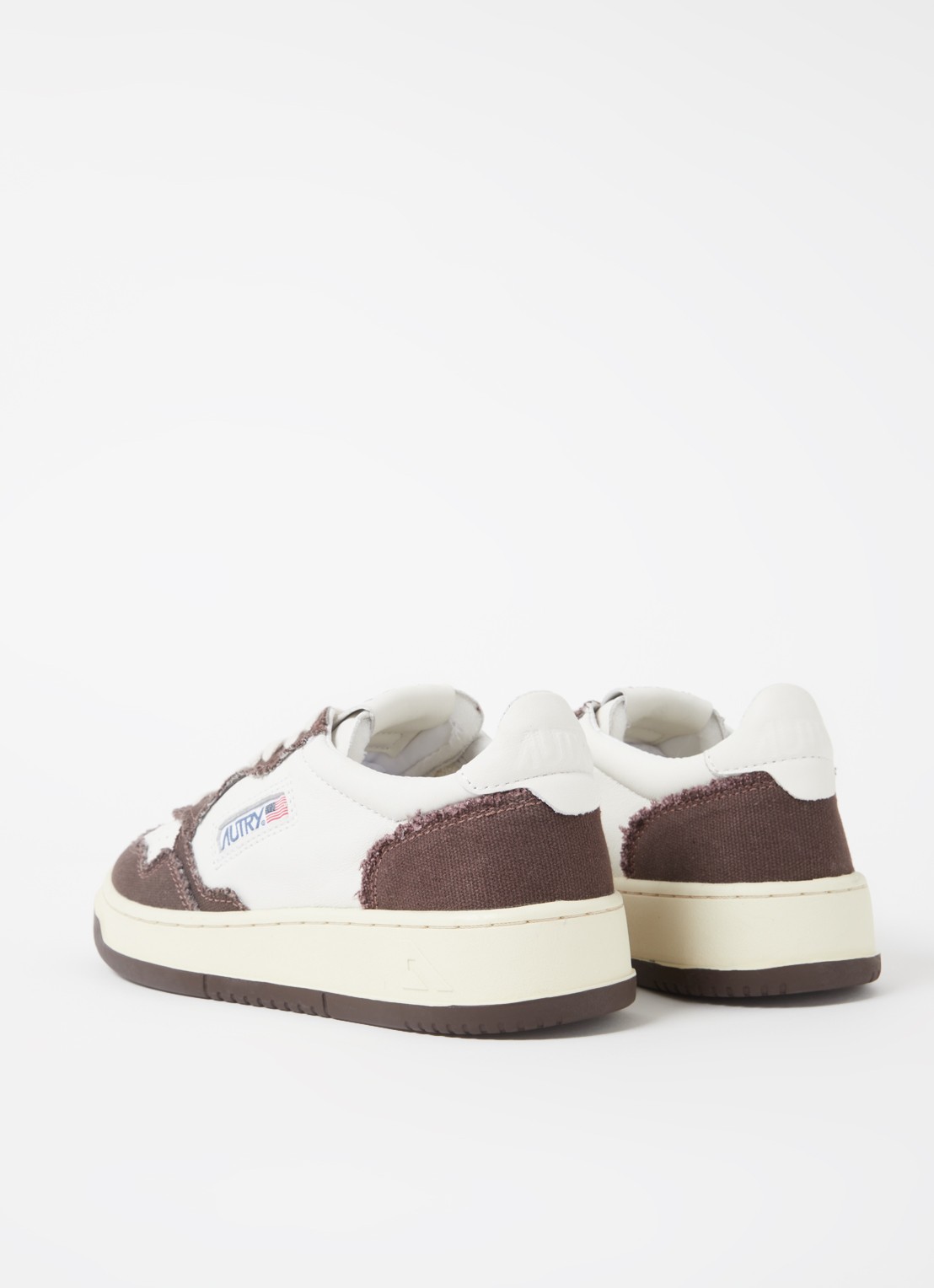 Autry Medalist Low Canvas sneaker van leer - detail 2 donkerbruin