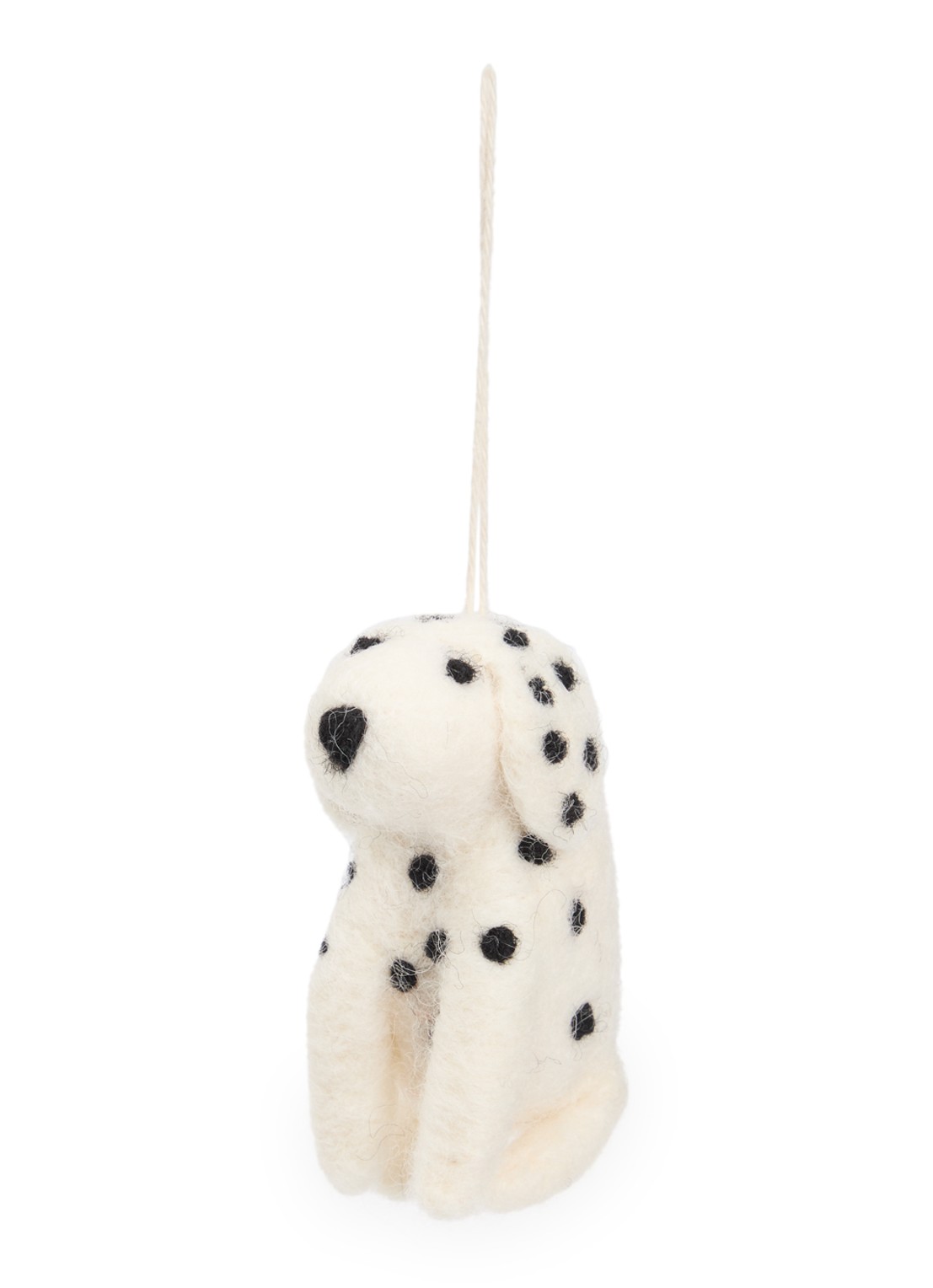 Aveva Dalmatiër kersthanger 9 cm  - voorkant wit