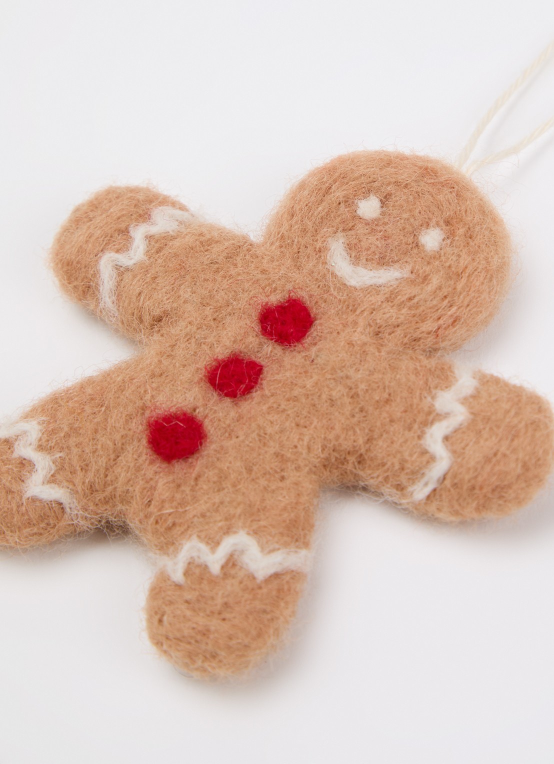 Aveva Gingerbread kersthanger 8,5 cm - detail 3 lichtbruin