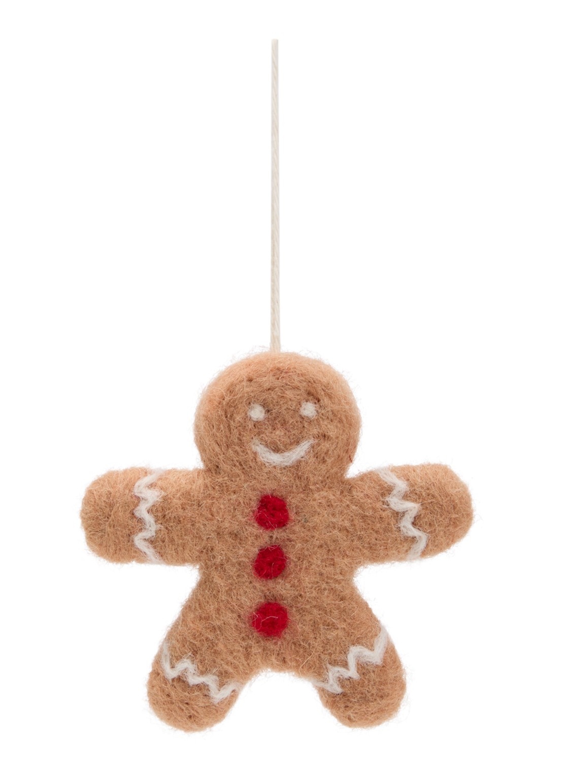 Aveva Gingerbread kersthanger 8,5 cm - voorkant lichtbruin