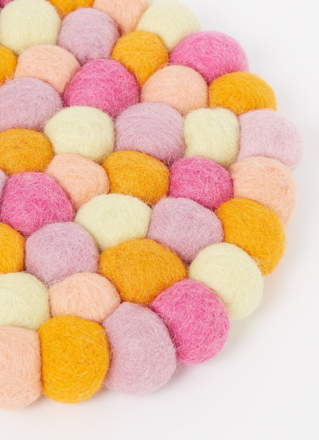 Aveva Pannenonderzetter van wol - voorkant 2 multicolor