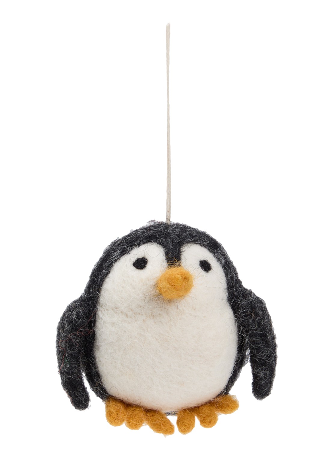 Aveva Pinguin kersthanger 7 cm - voorkant donkergrijs