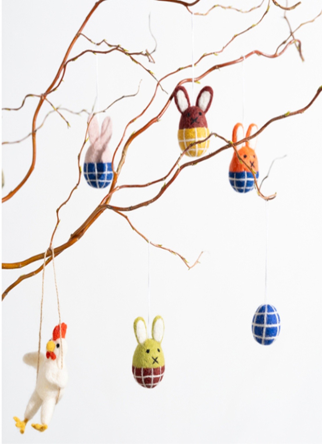 Aveva Rock rooster little hangings decoratie - detail orange