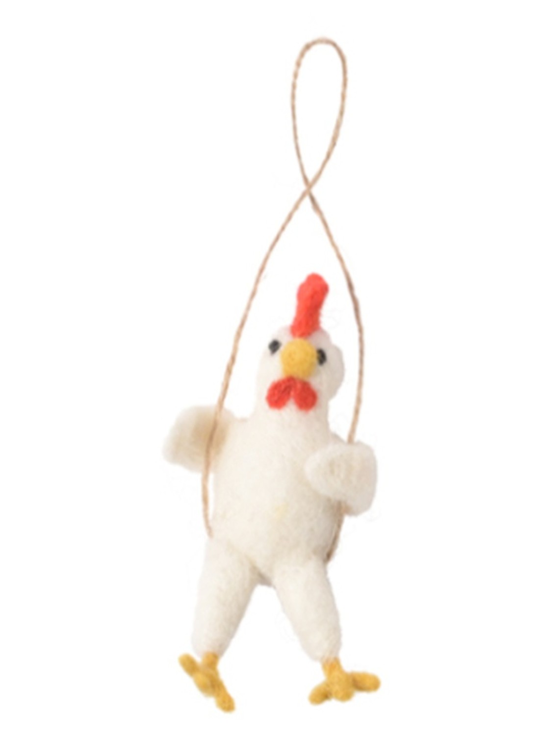 Aveva Rock rooster little hangings decoratie - voorkant 2 orange