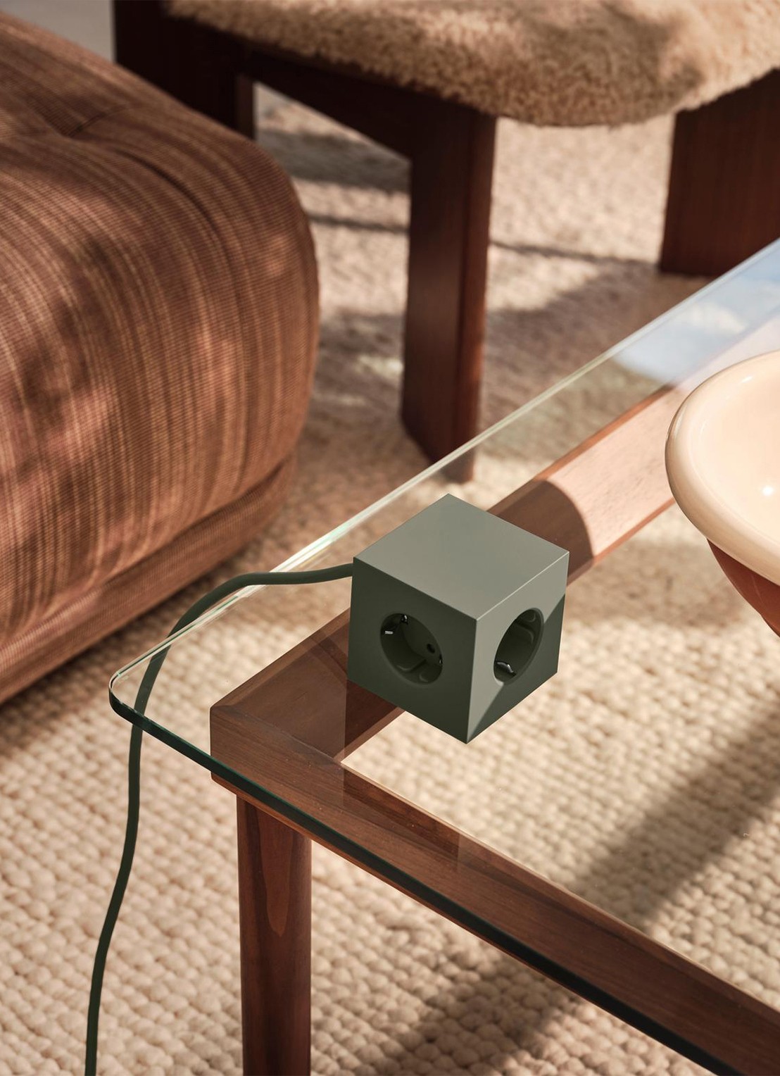 Avolt Square 1 Dual USB-C stekkerdoos 30W - 1,8 meter - voorkant 2 groen