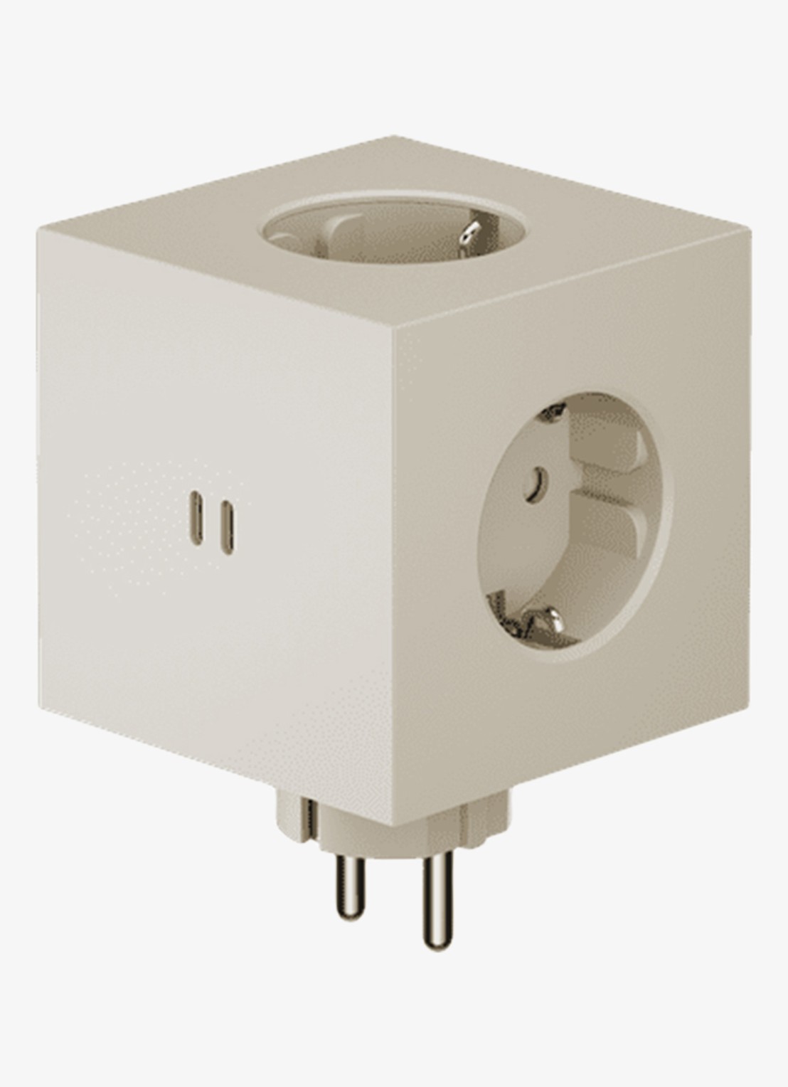 Avolt Square 2 Dual USB-C stekkerdoos 30W - voorkant beige