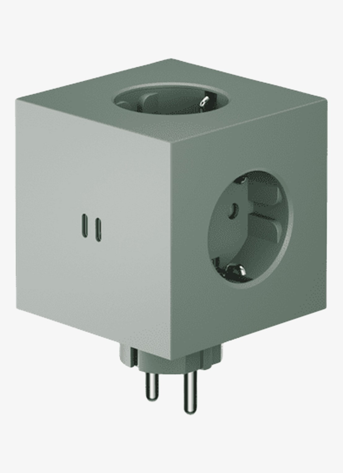 Avolt Square 2 Dual USB-C stekkerdoos 30W - voorkant groen