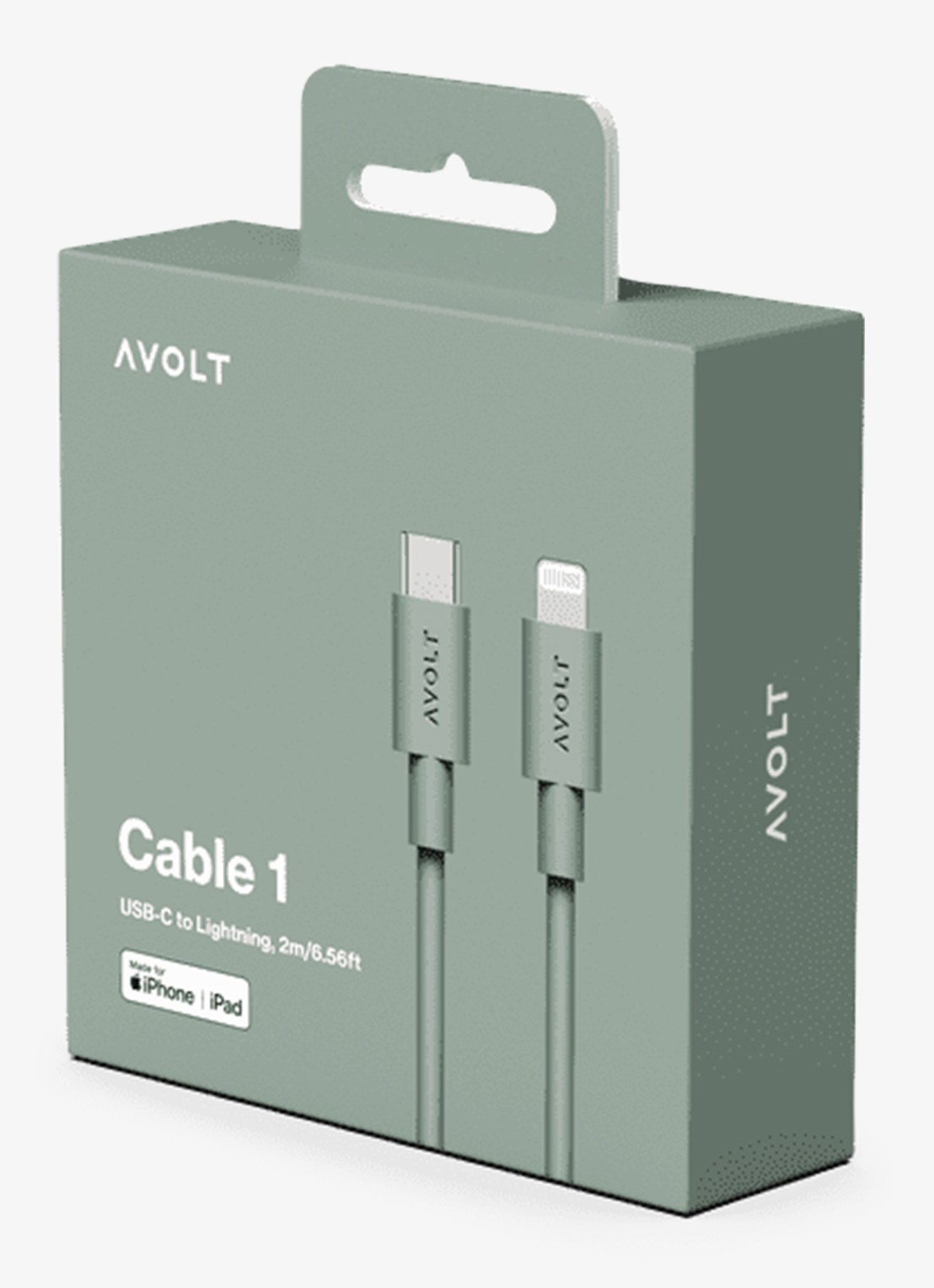 Avolt USB-C to Lightning oplaadkabel 60W - 2 meter - detail 3 groen