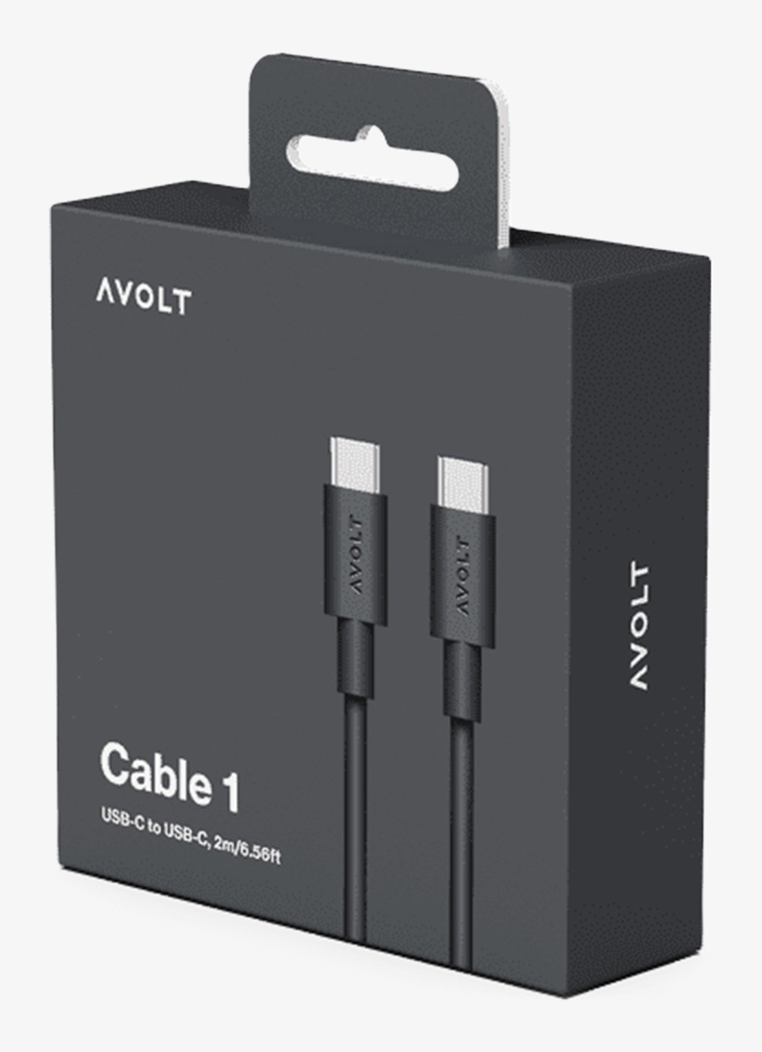 Avolt USB-C to USB-C kabel 100W - 2 meter - detail zwart
