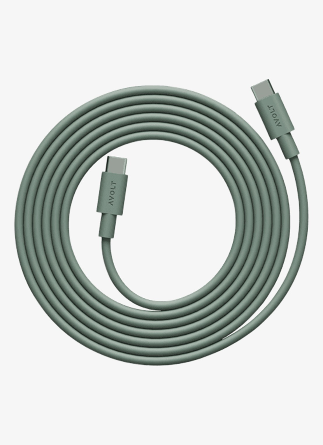 Avolt USB-C to USB-C kabel 100W - 2 meter - voorkant groen