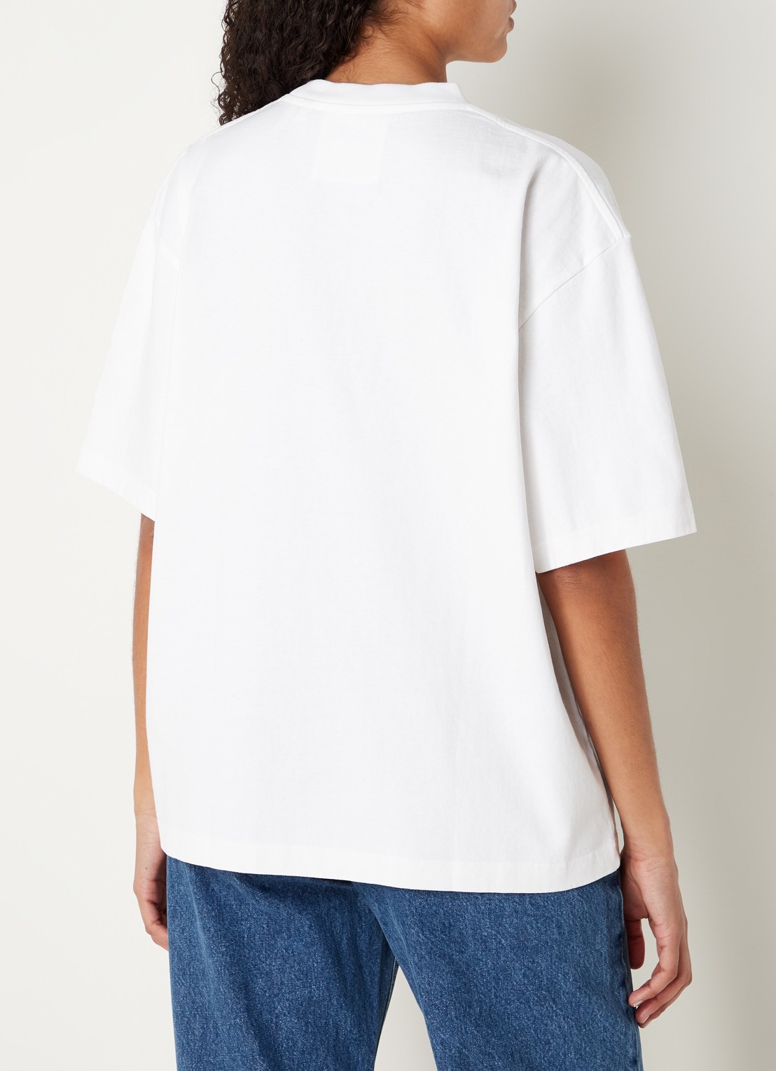 Axel Arigato AA x Mulberry Box Fit T-shirt met logo - unisex - achterkant wit