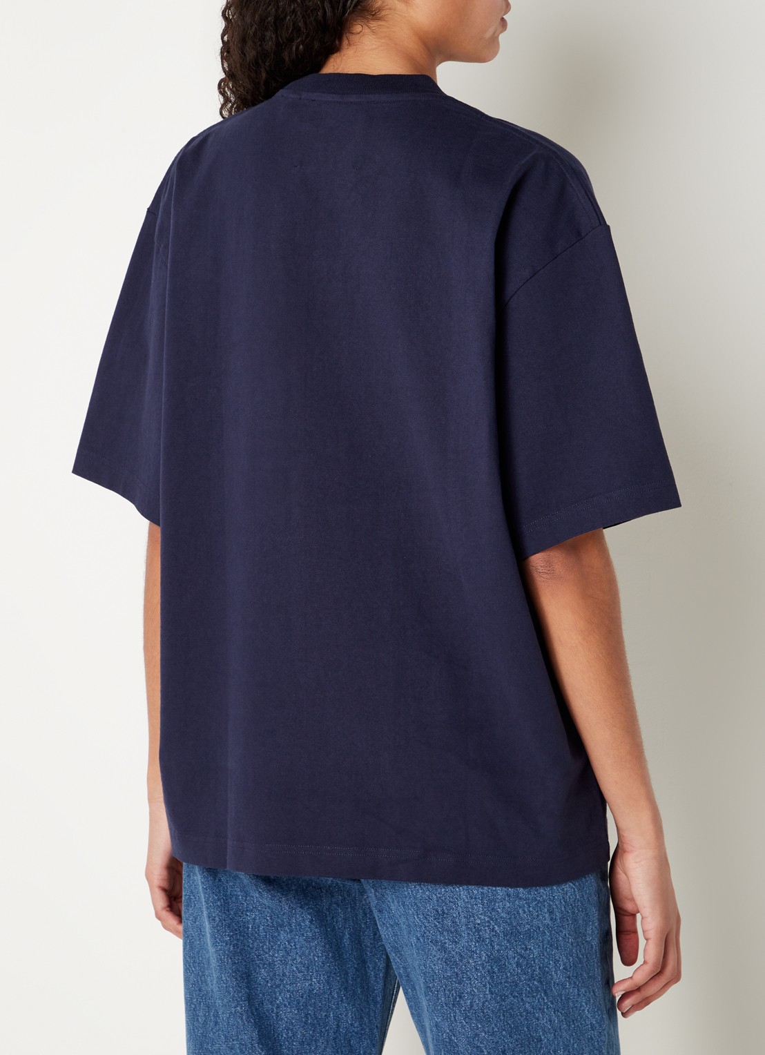 Axel Arigato AA x Mulberry Box Fit T-shirt met logo - unisex - achterkant 6 donkerblauw