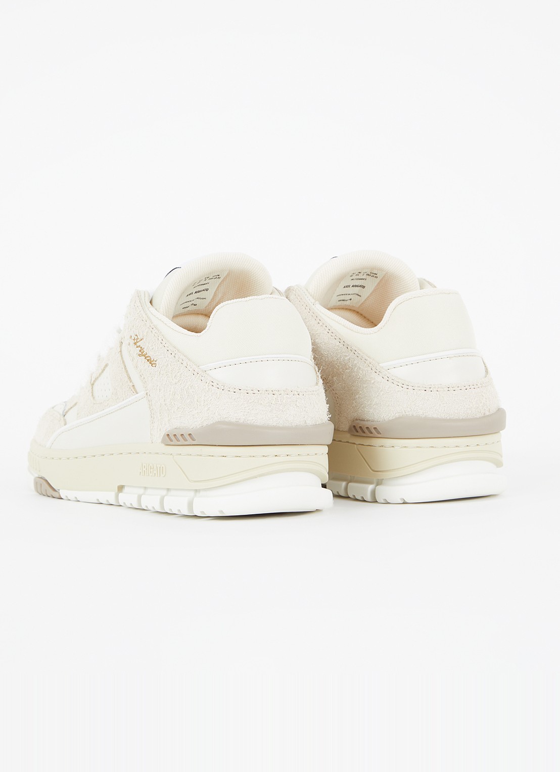 Axel Arigato Area Lo Fluffy sneaker met suède details - achterkant 6 beige