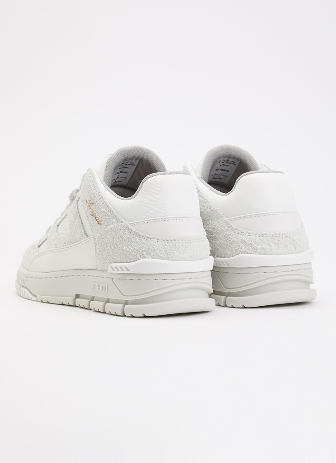 Axel Arigato Area Lo Fluffy sneaker met suède details - achterkant grijs