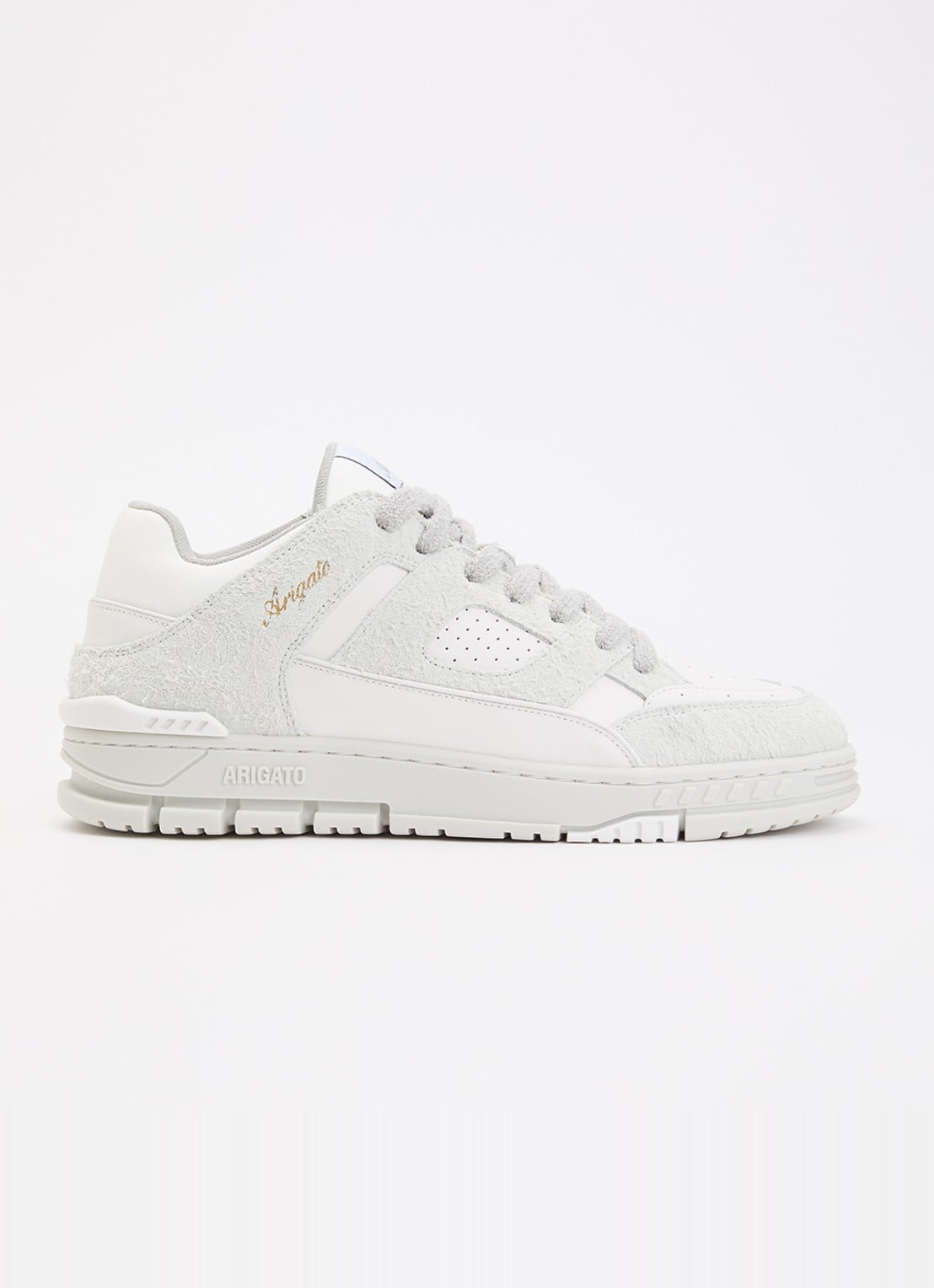 Axel Arigato Area Lo Fluffy sneaker met suède details - voorkant 5 grijs