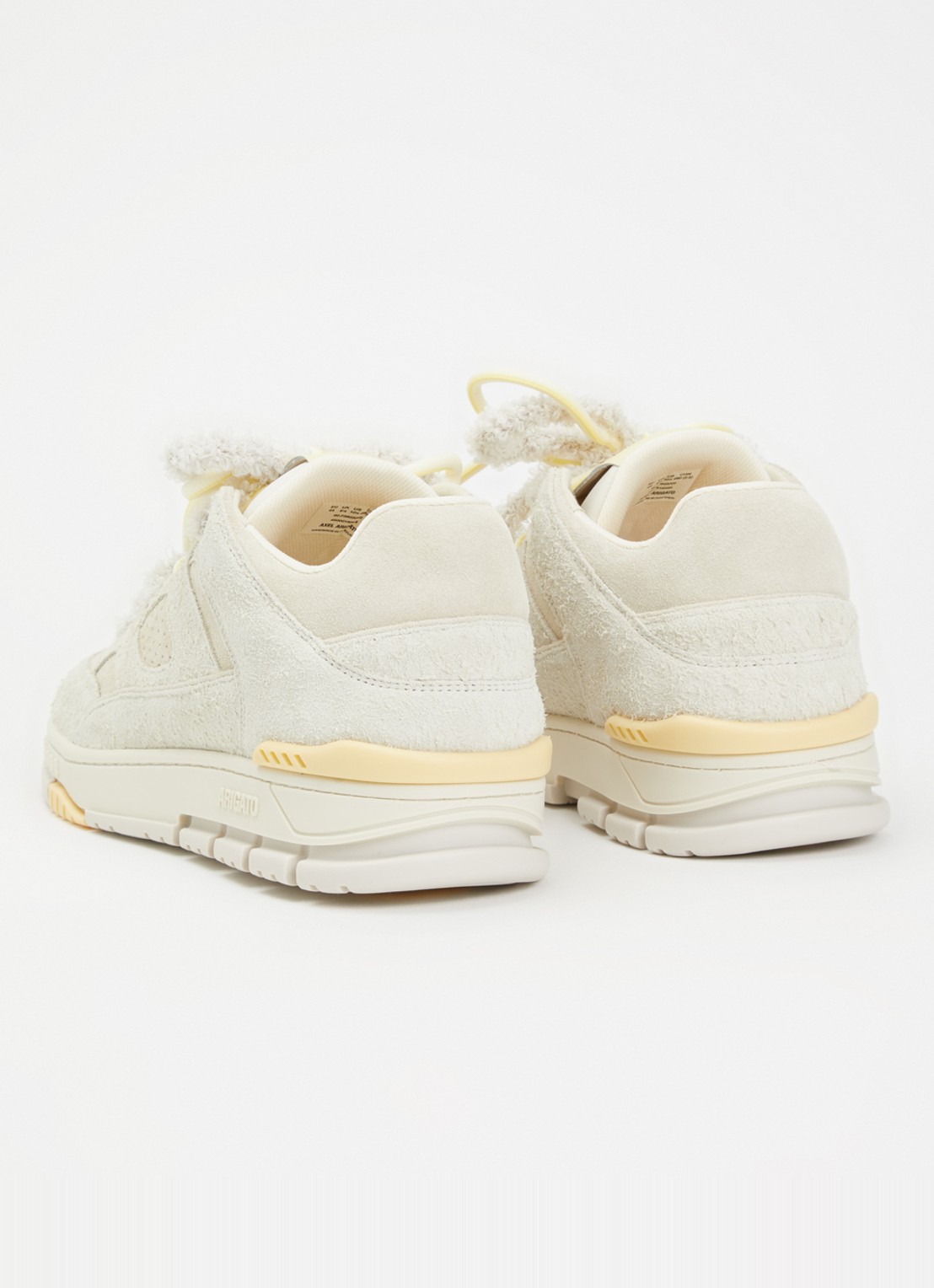 Axel Arigato Area Lo Label sneaker van leer van suède - achterkant 2 beige