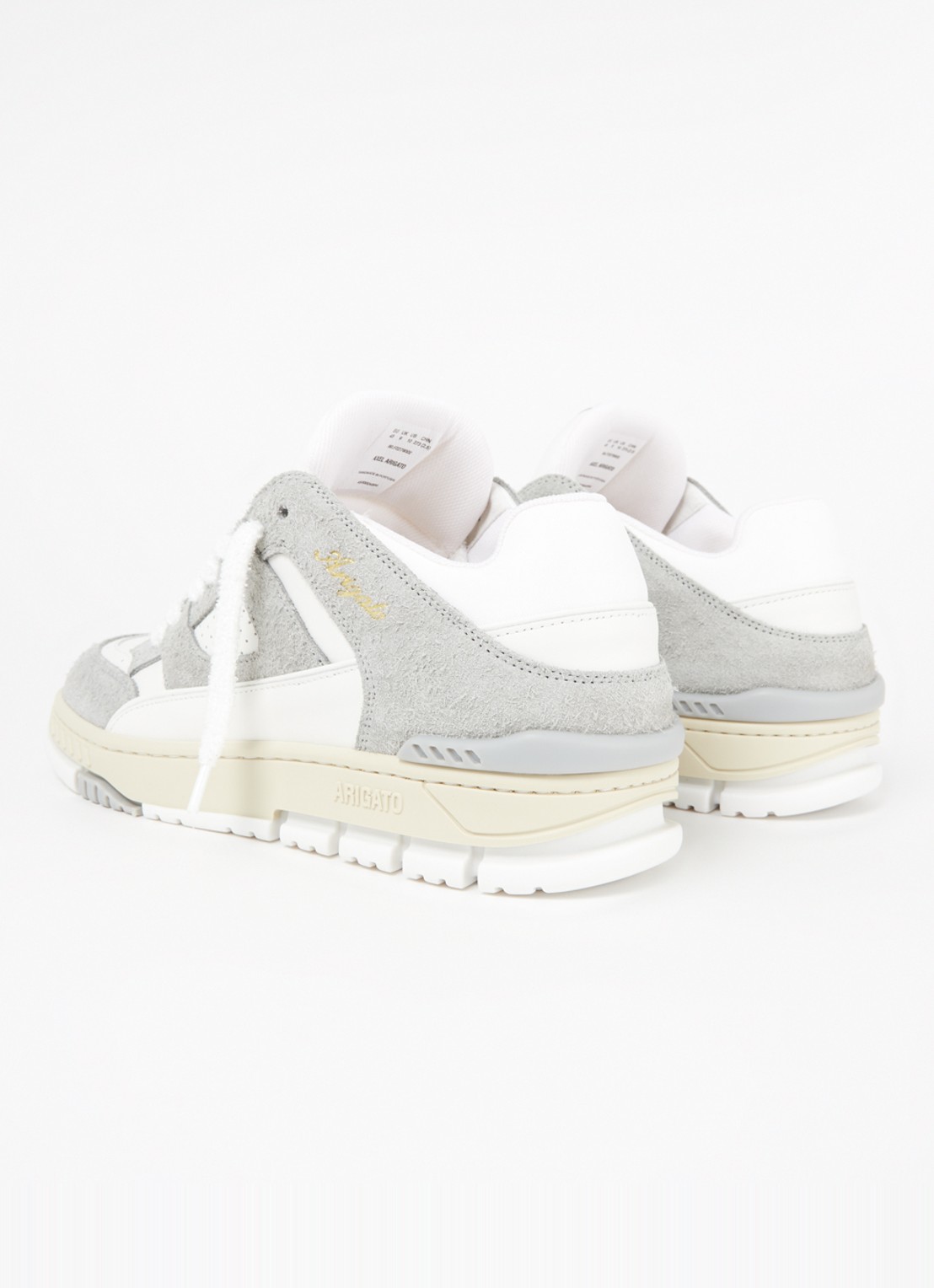 Axel Arigato Area Lo sneaker van leer met suède details - achterkant grijs