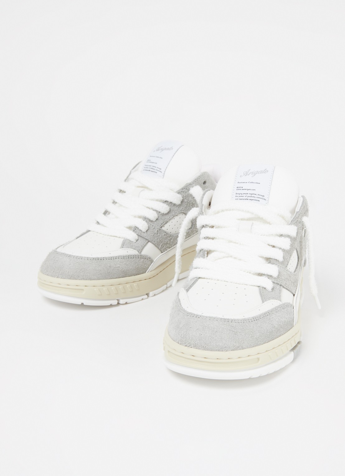 Axel Arigato Area Lo sneaker van leer met suède details - detail 4 grijs