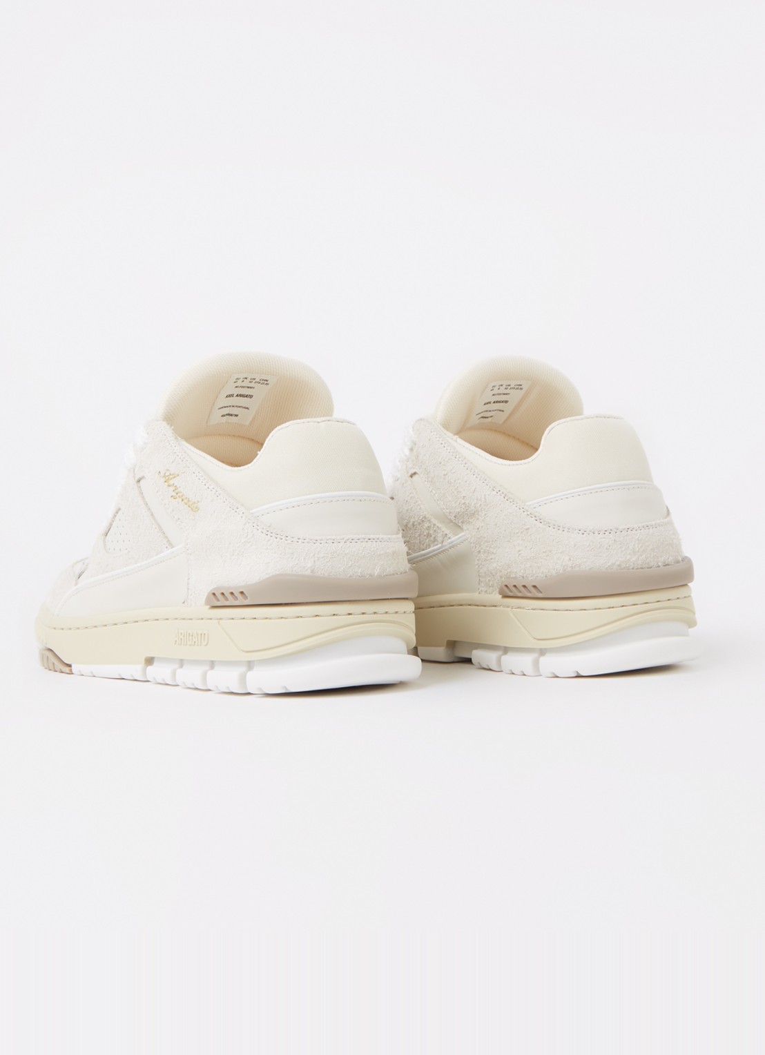 Axel Arigato Area Lo sneaker van leer met suède details - achterkant 3 gebroken wit
