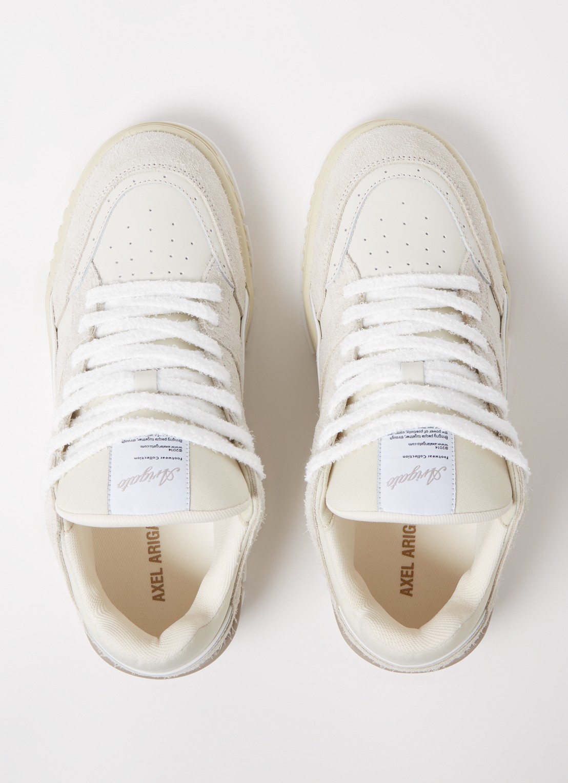 Axel Arigato Area Lo sneaker van leer met suède details - detail 5 gebroken wit