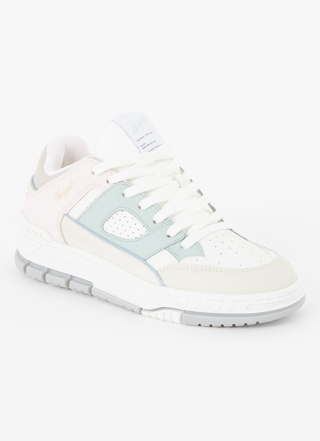 Axel Arigato Area Lo sneaker van leer  - voorkant zeegroen