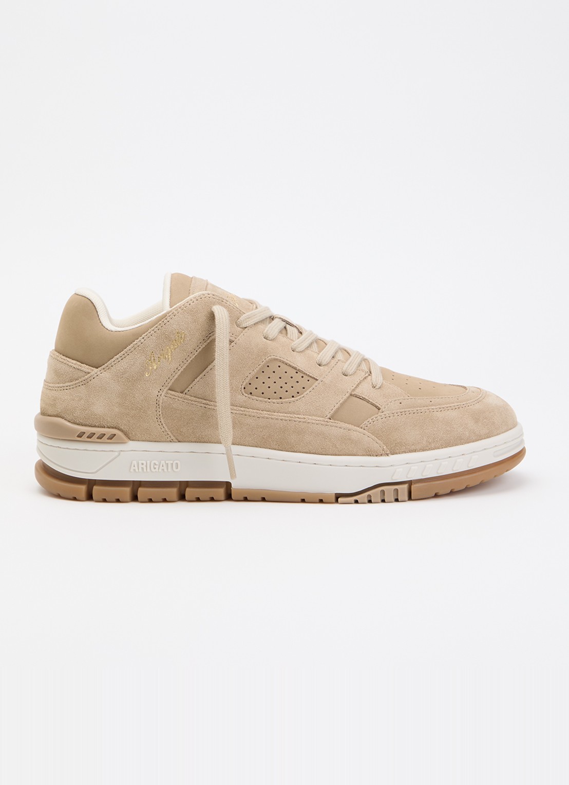 Axel Arigato Area Lo sneaker van suède met details van nubuck - voorkant 5 naturel