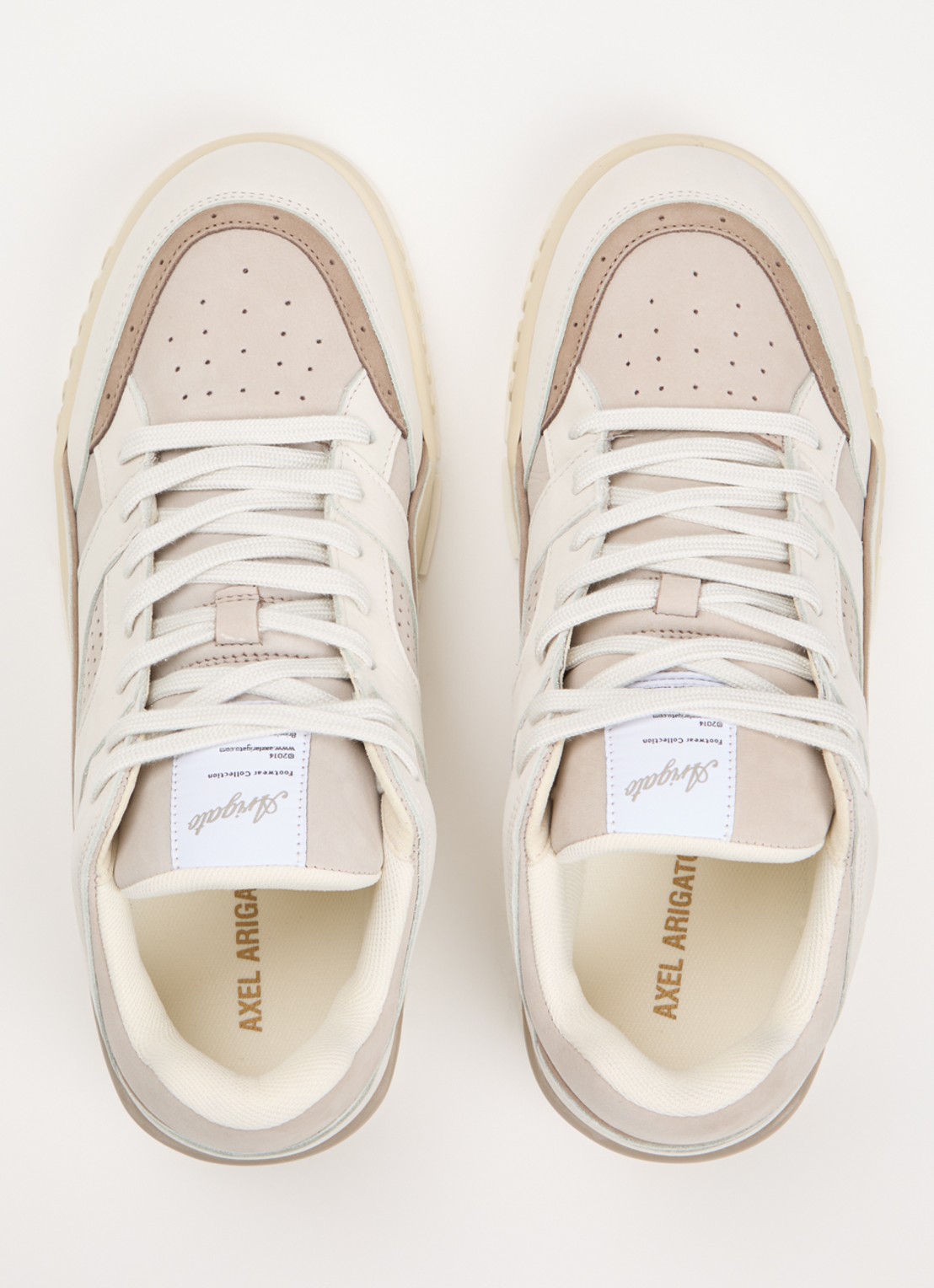 Axel Arigato Area Lo sneaker van suède met leren details - detail 5 lichtgrijs