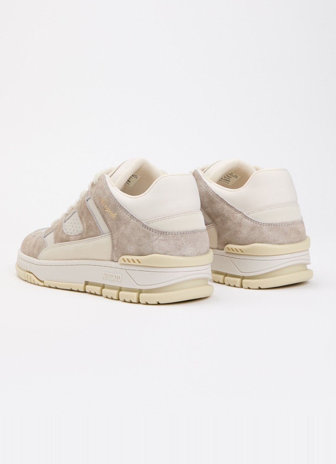 Axel Arigato Area Lo sneaker van suède - achterkant lichtgrijs