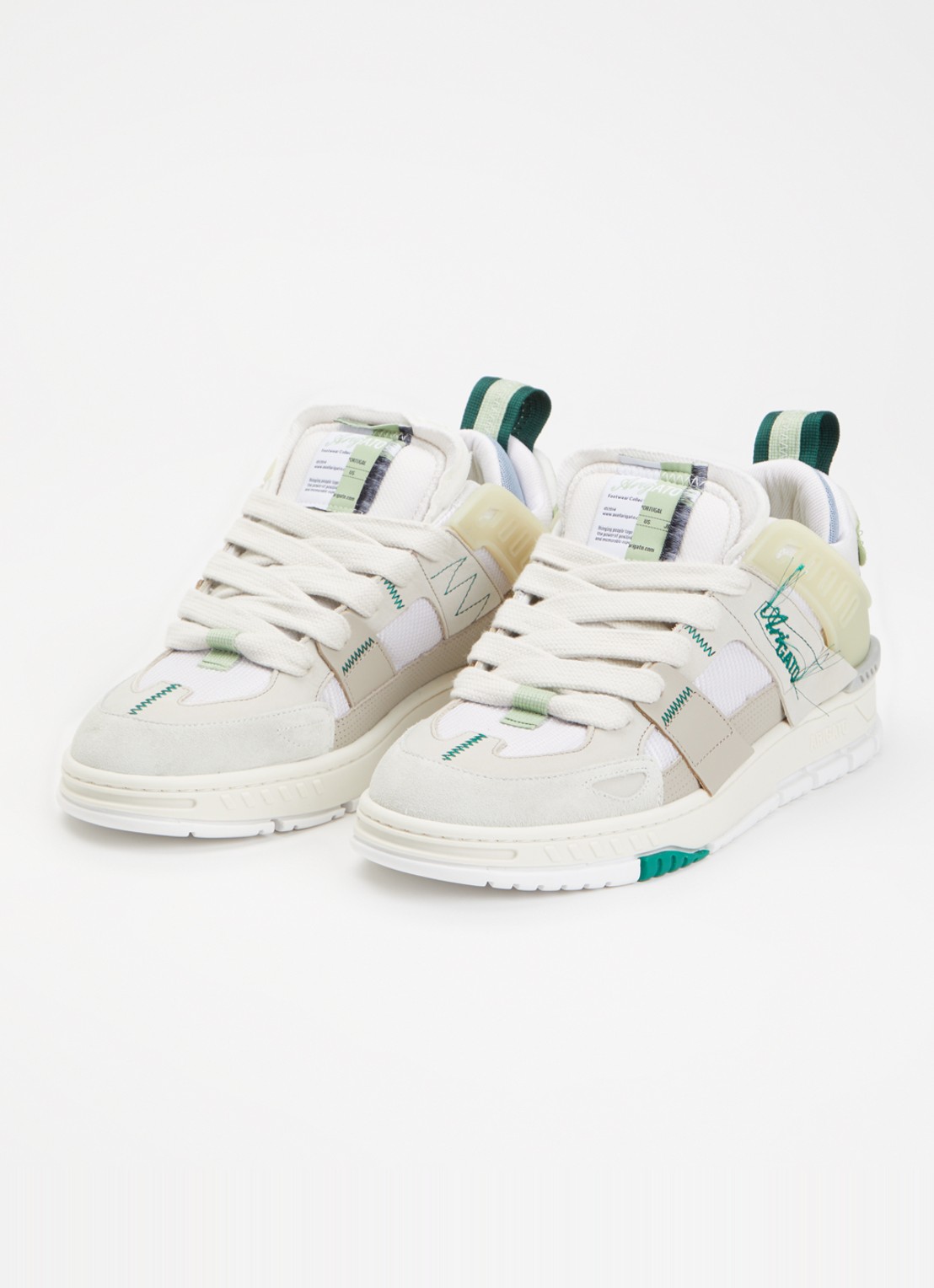 Axel Arigato Area Patchwork sneaker met details van suède en nubuck - detail 2 gebroken wit