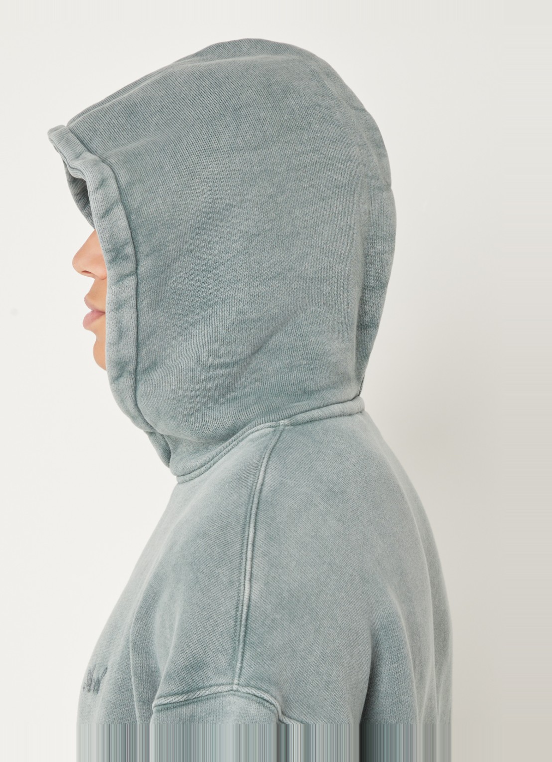 Axel Arigato Basket oversized hoodie met logoborduring  - detail 5 mint