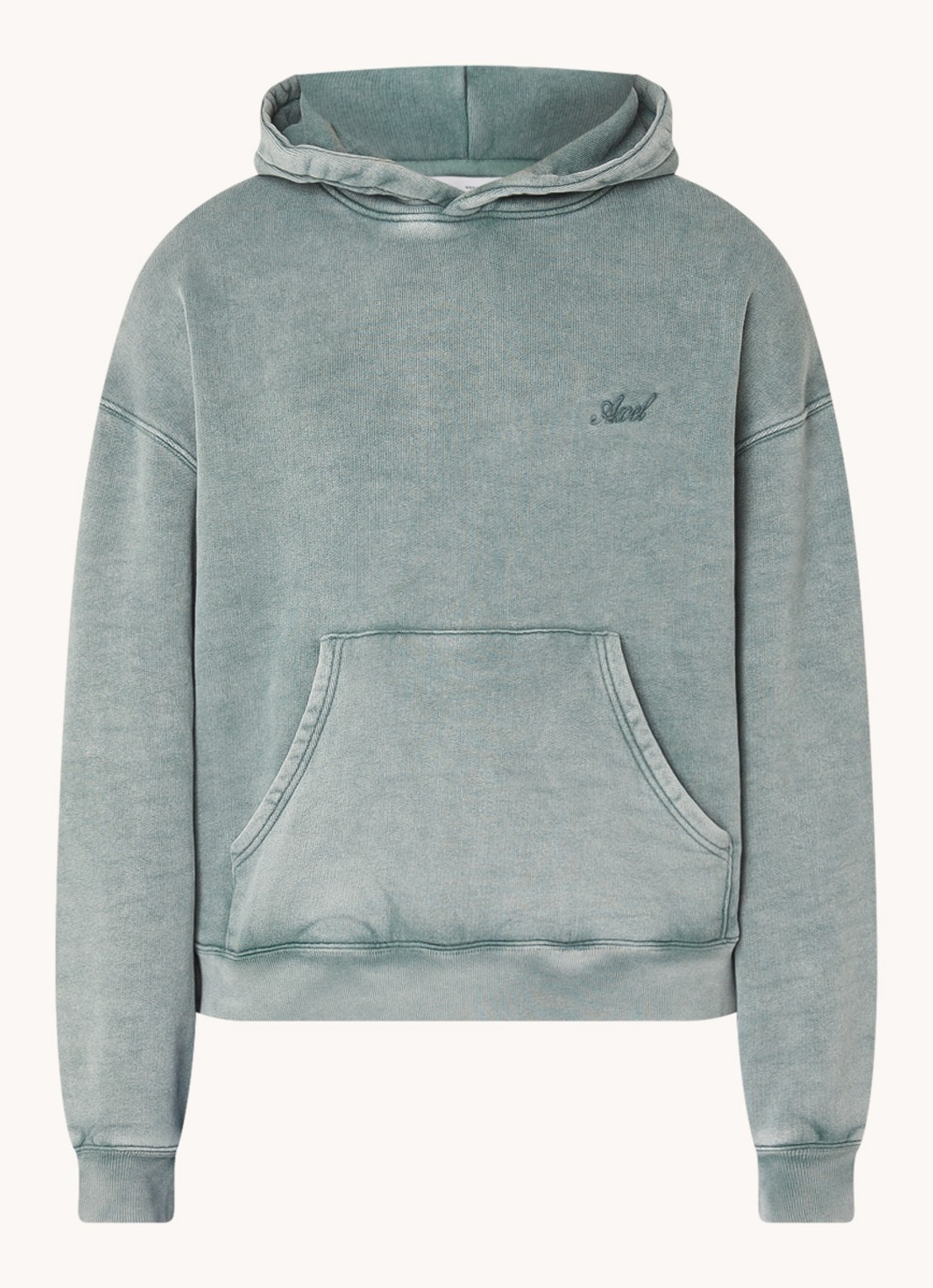 Axel Arigato Basket oversized hoodie met logoborduring  - voorkant 2 mint